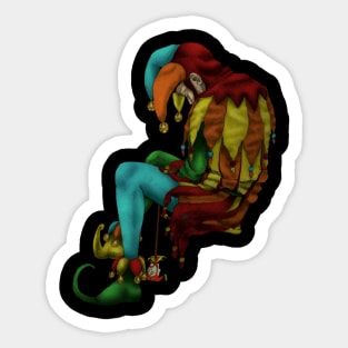 Sad Jester - Color Sticker